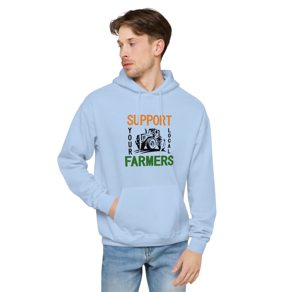 SUPPORT YOUR LOCAL FARMERS - unisex fleece hoodie