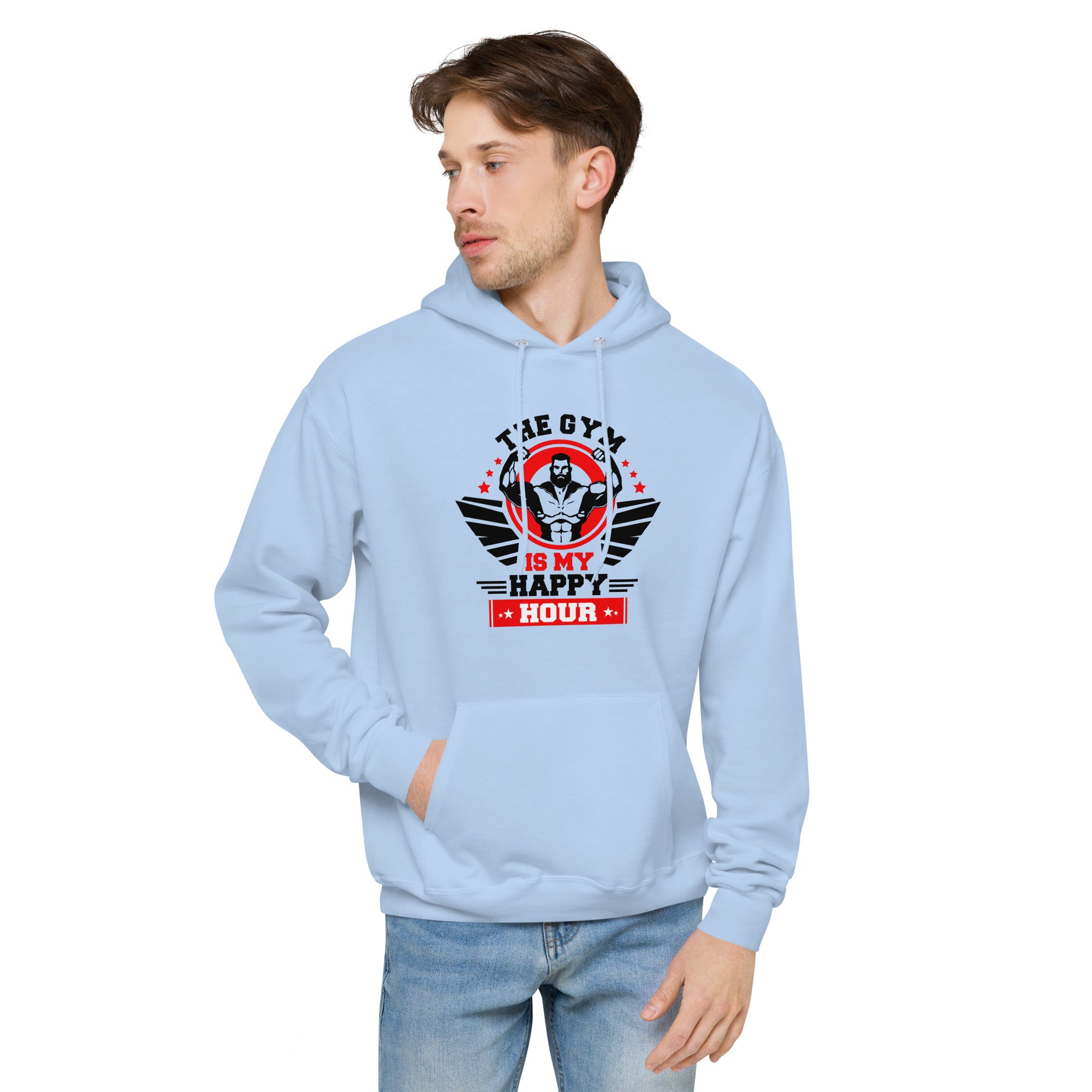 THE GYM IS MY HAPPY HOUR - Unisex fleece hoodie