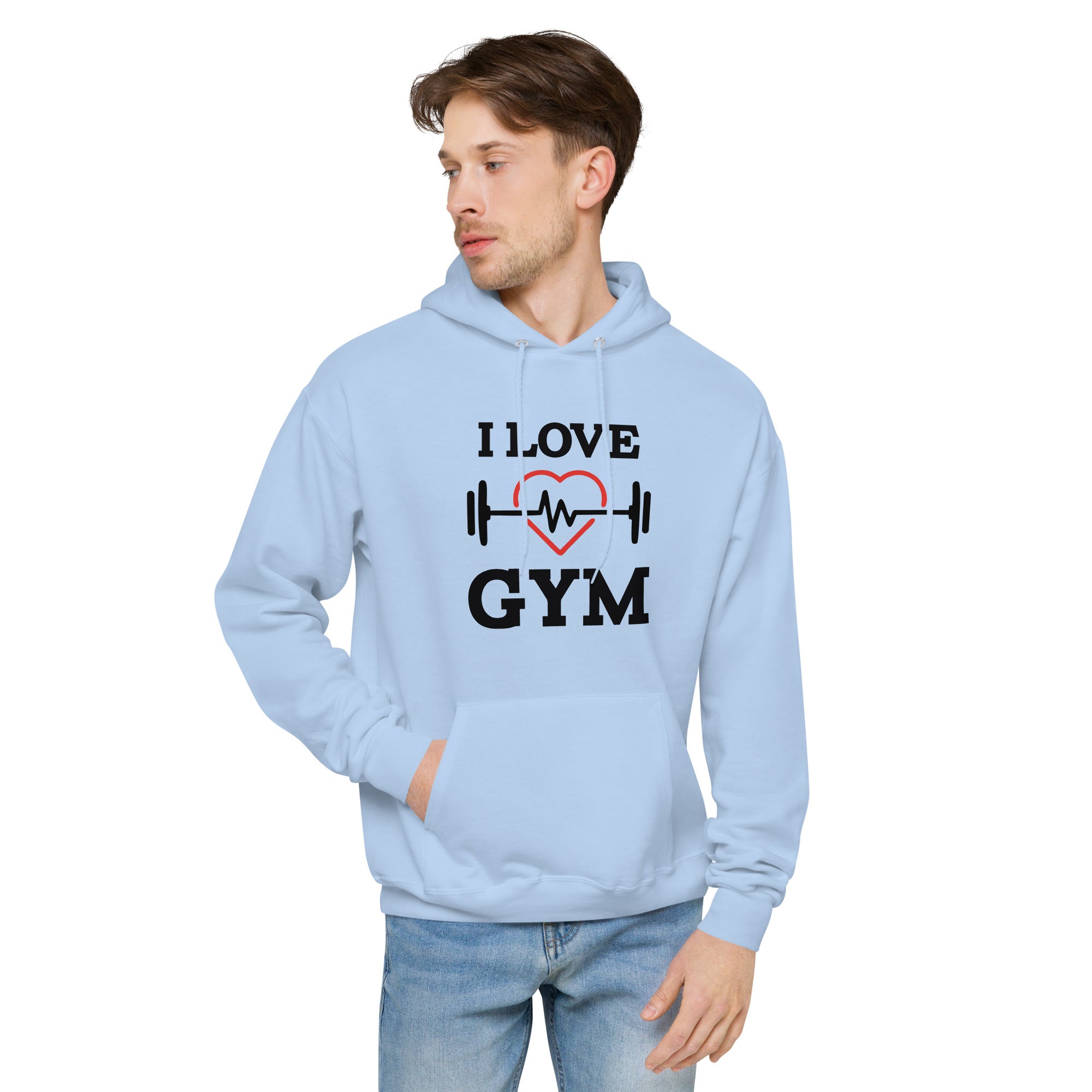 I LOVE GYM - Unisex fleece hoodie