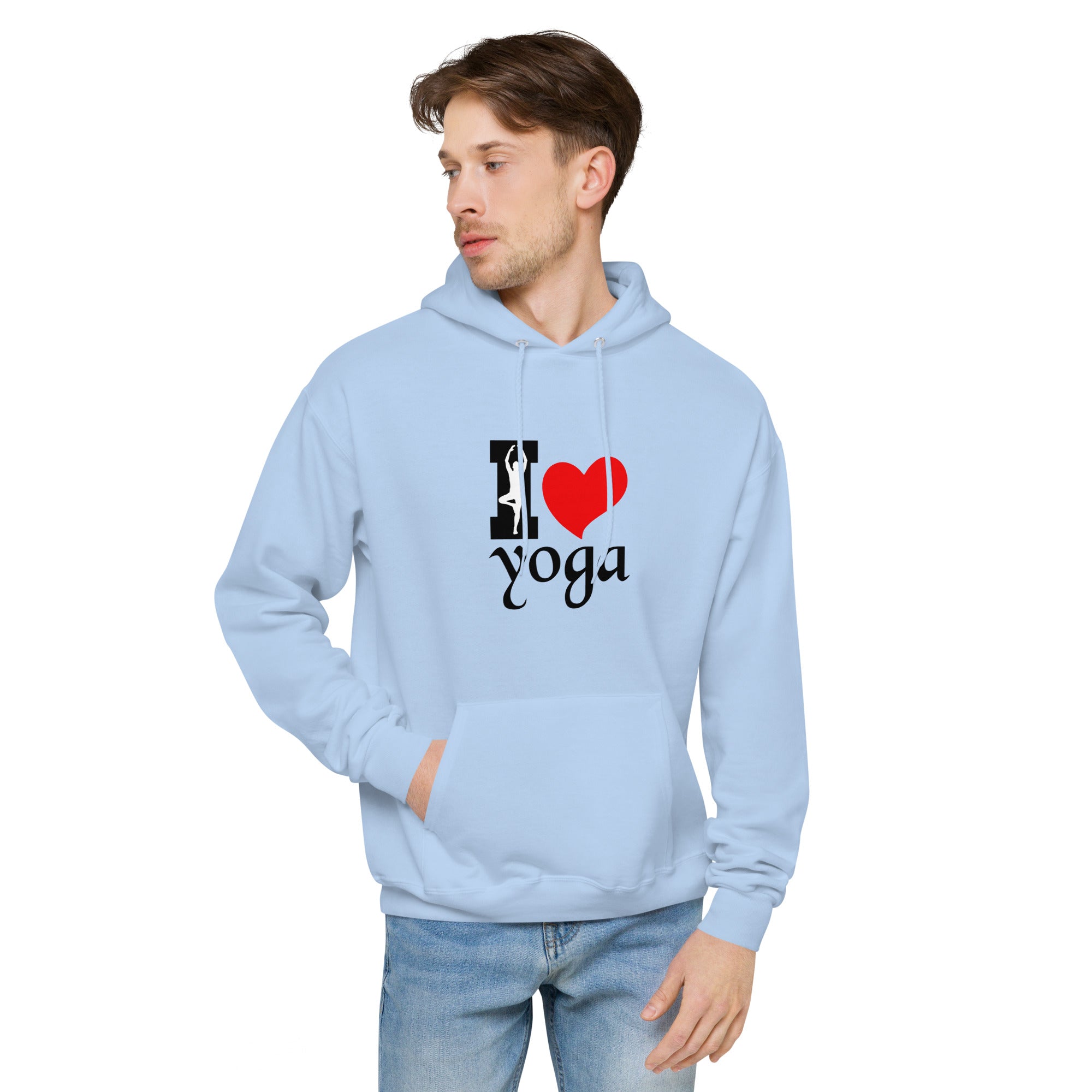 I LOVE YOGA - Unisex fleece hoodie