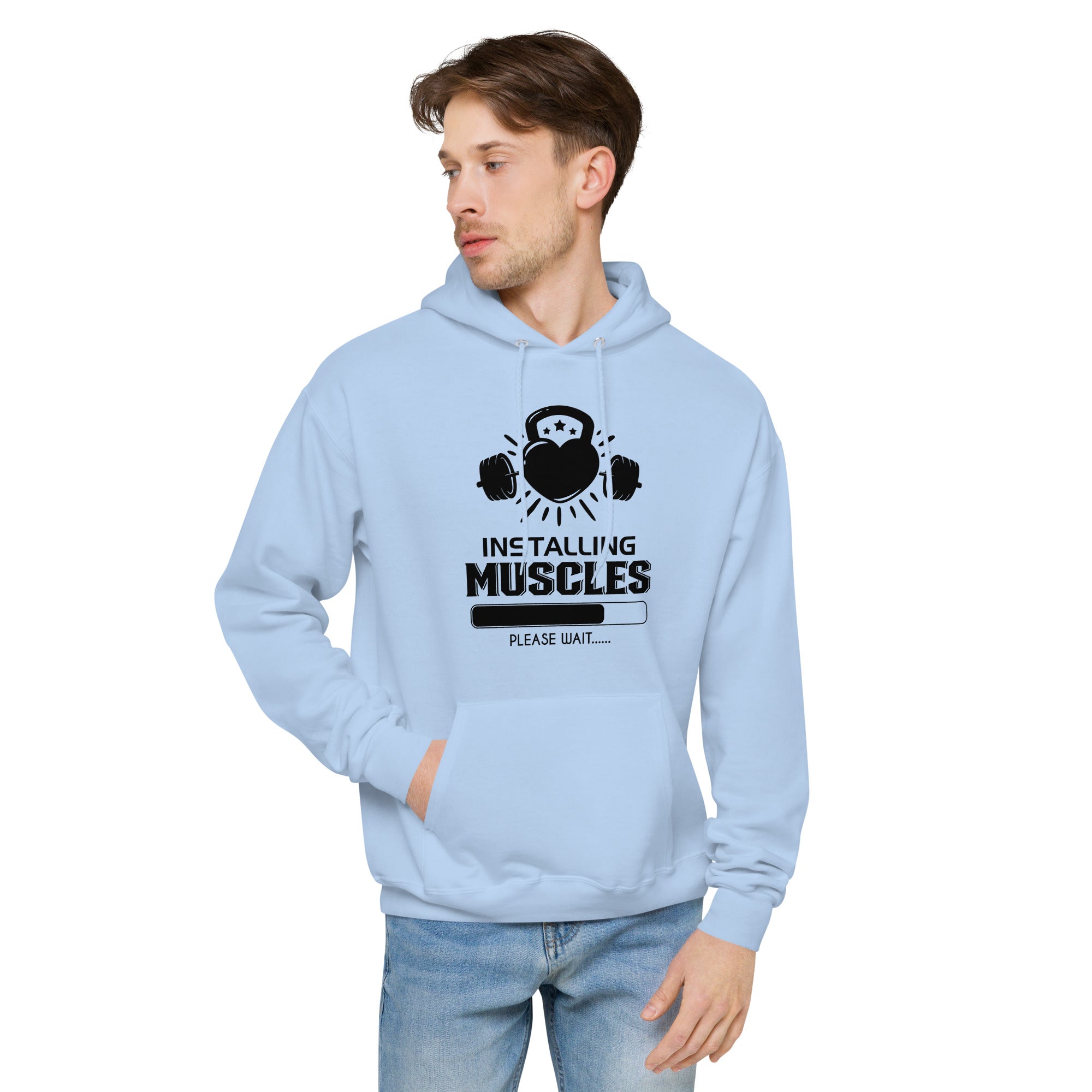 INSTALLING MUSCLES - Unisex fleece hoodie