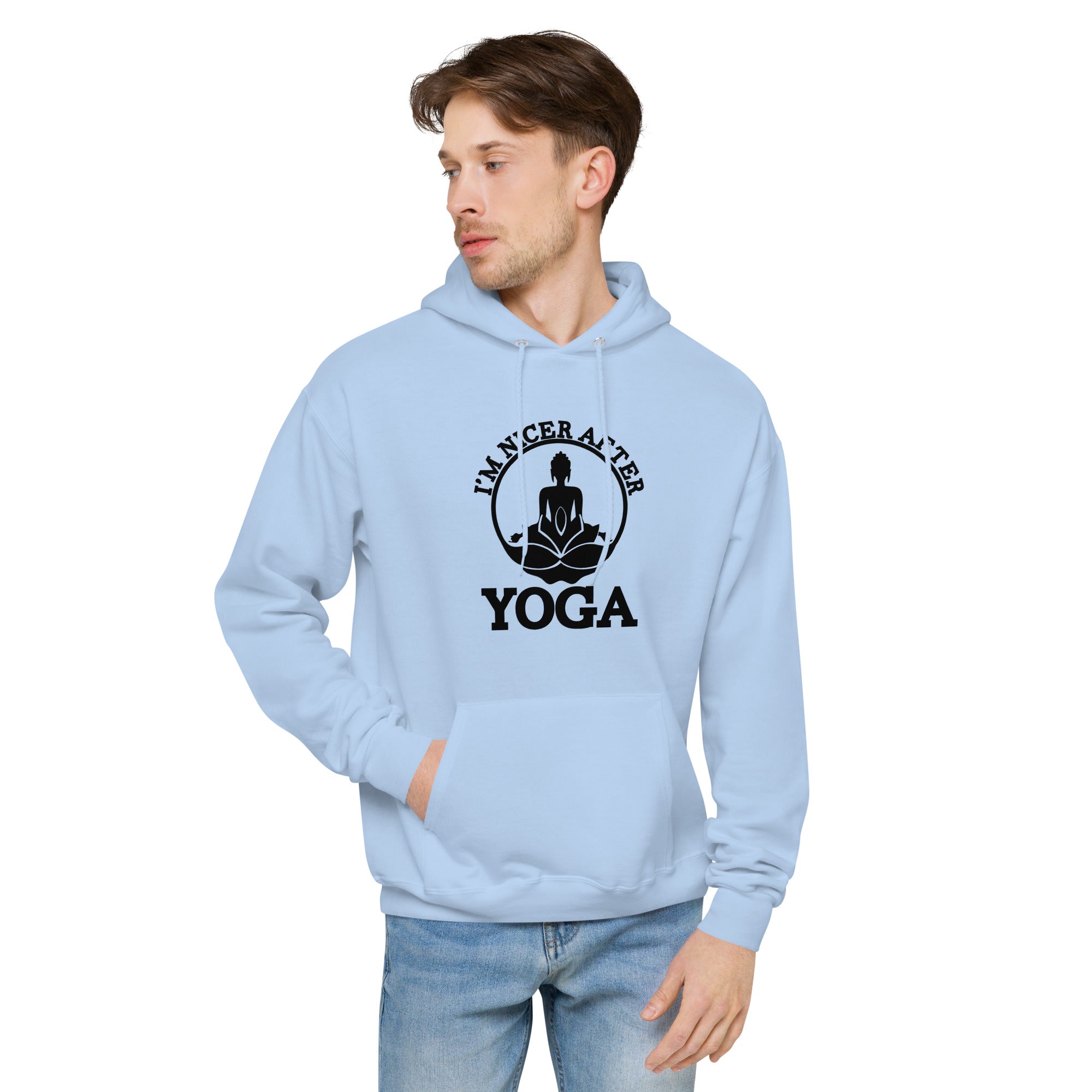 I'M NICER AFTER YOGA - Unisex fleece hoodie