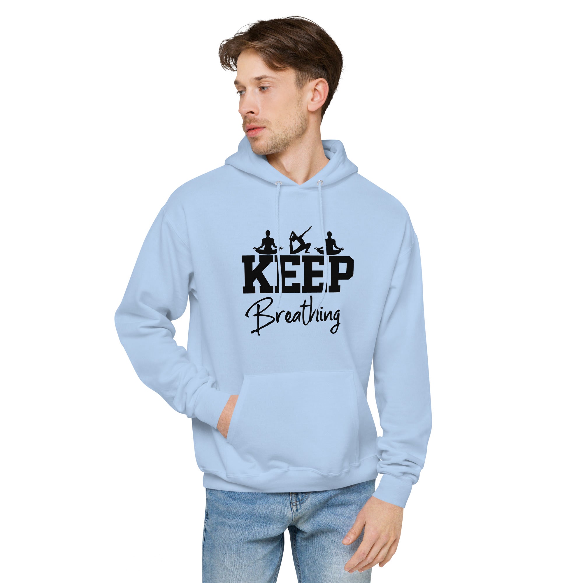 KEEP BREATHING - Unisex fleece hoodie