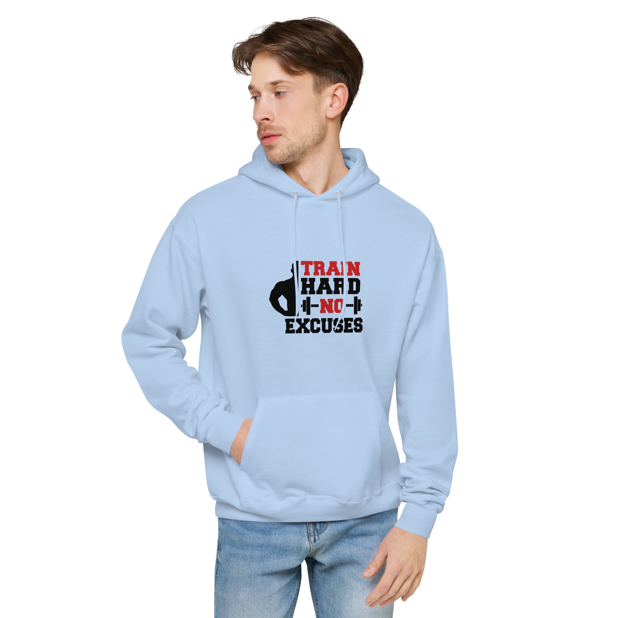 TRAIN HARD NO EXCUSES - Unisex fleece hoodie