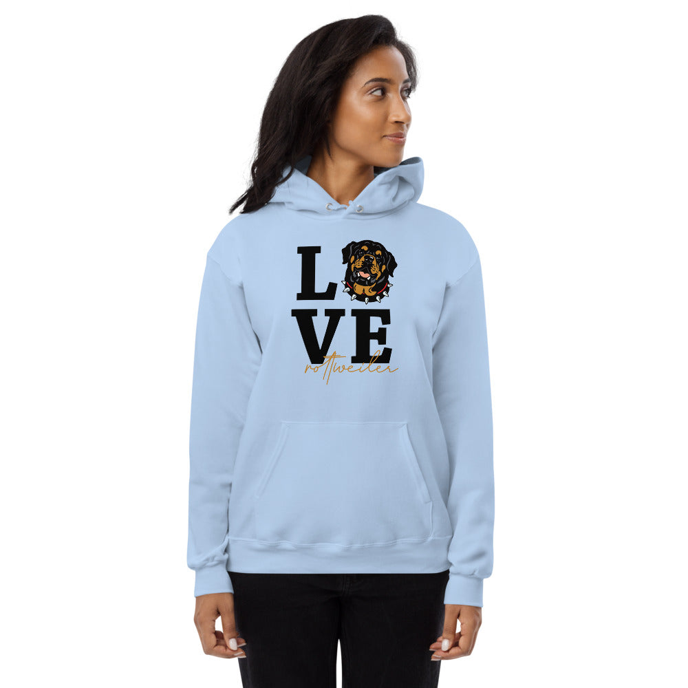 LOVE ROTTWEILER - Unisex fleece hoodie