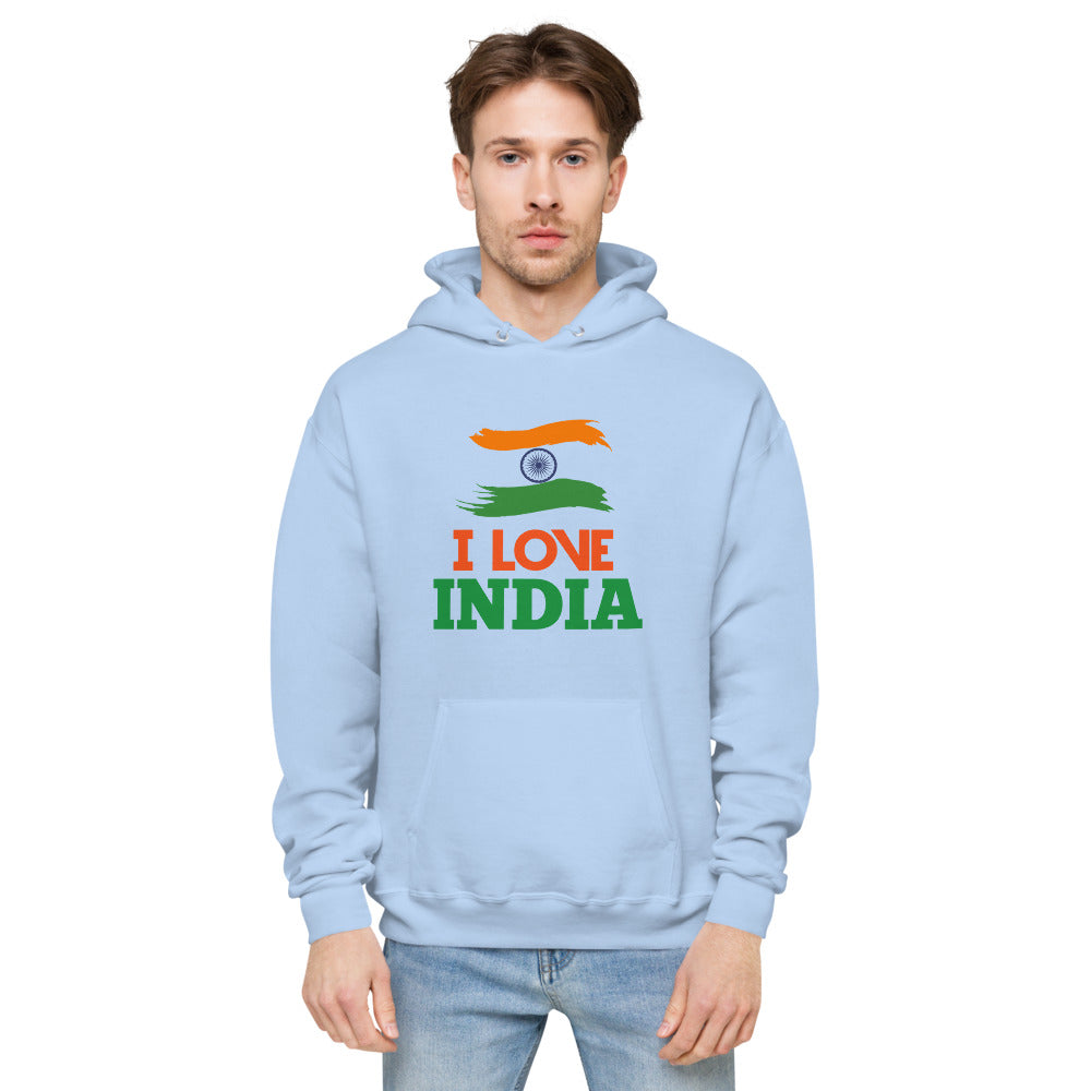 I LOVE INDIA - unisex fleece hoodie