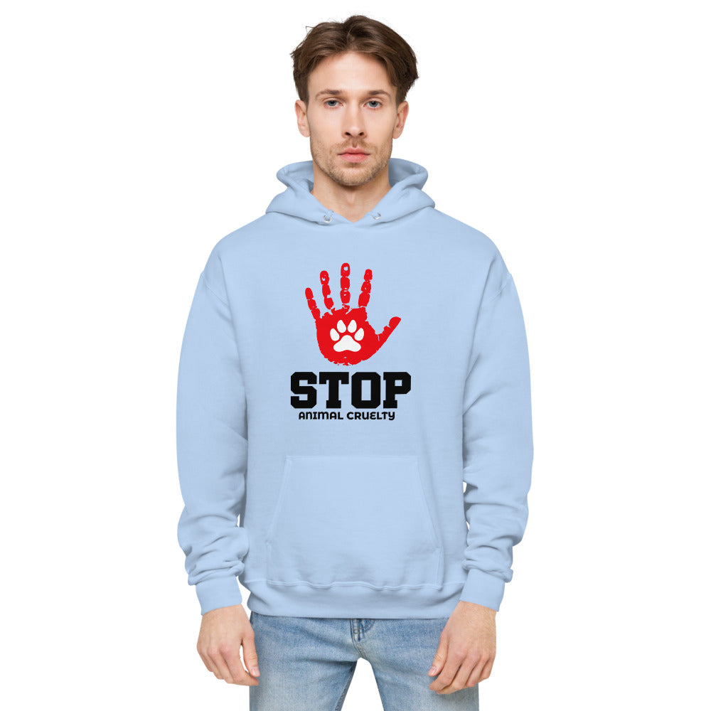 STOP ANIMAL CRUELTY - unisex fleece hoodie