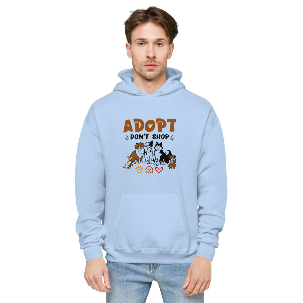 ADOPT DON'T SHOP - unisex fleece hoodie