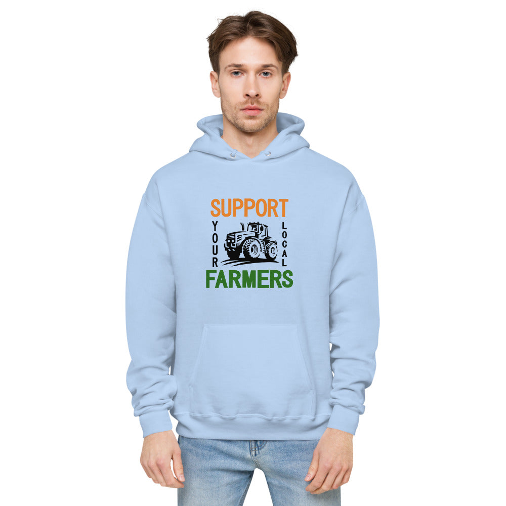 SUPPORT YOUR LOCAL FARMERS - unisex fleece hoodie