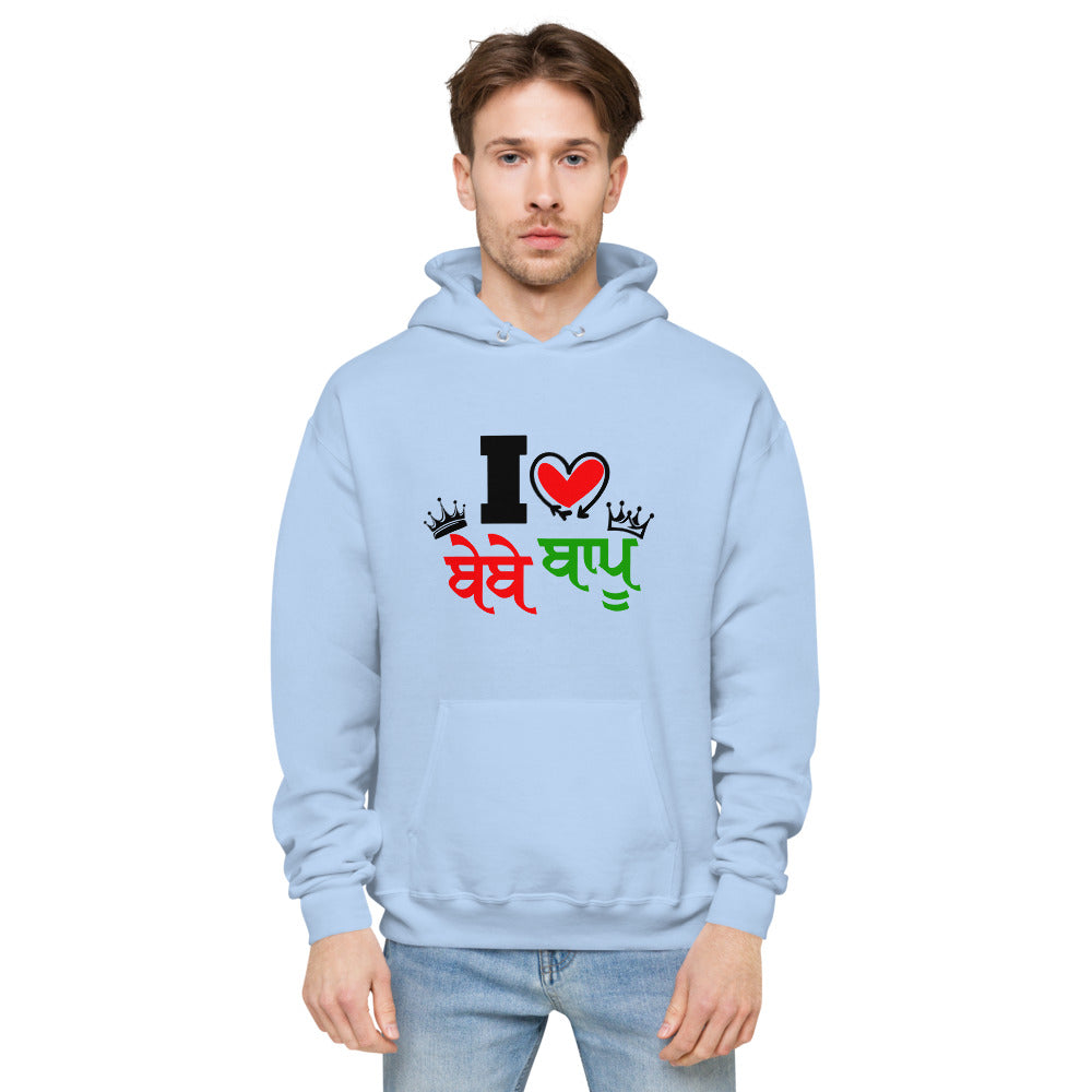 I LOVE BEBE BAPU - Unisex fleece hoodie