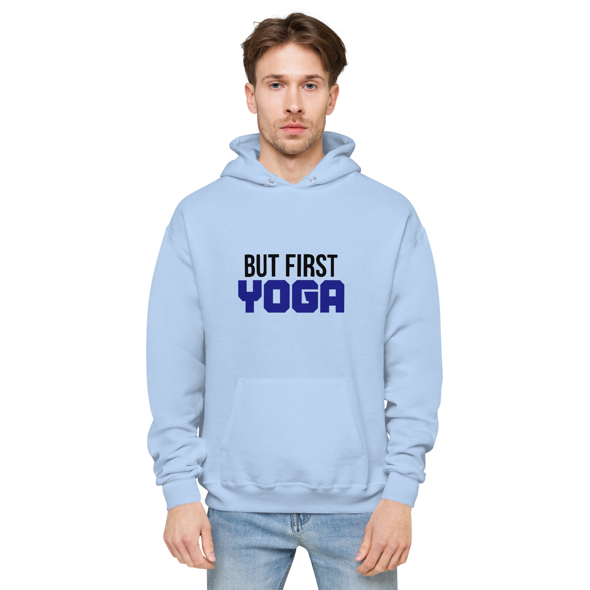 BUT FIRST YOGA - Unisex fleece hoodie