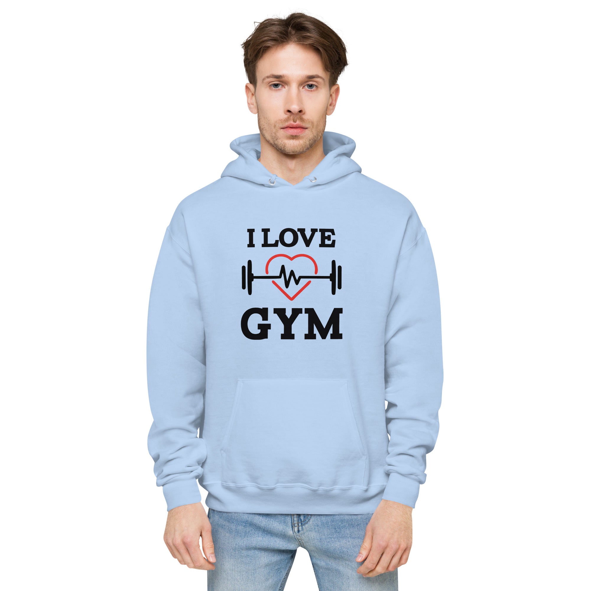 I LOVE GYM - Unisex fleece hoodie