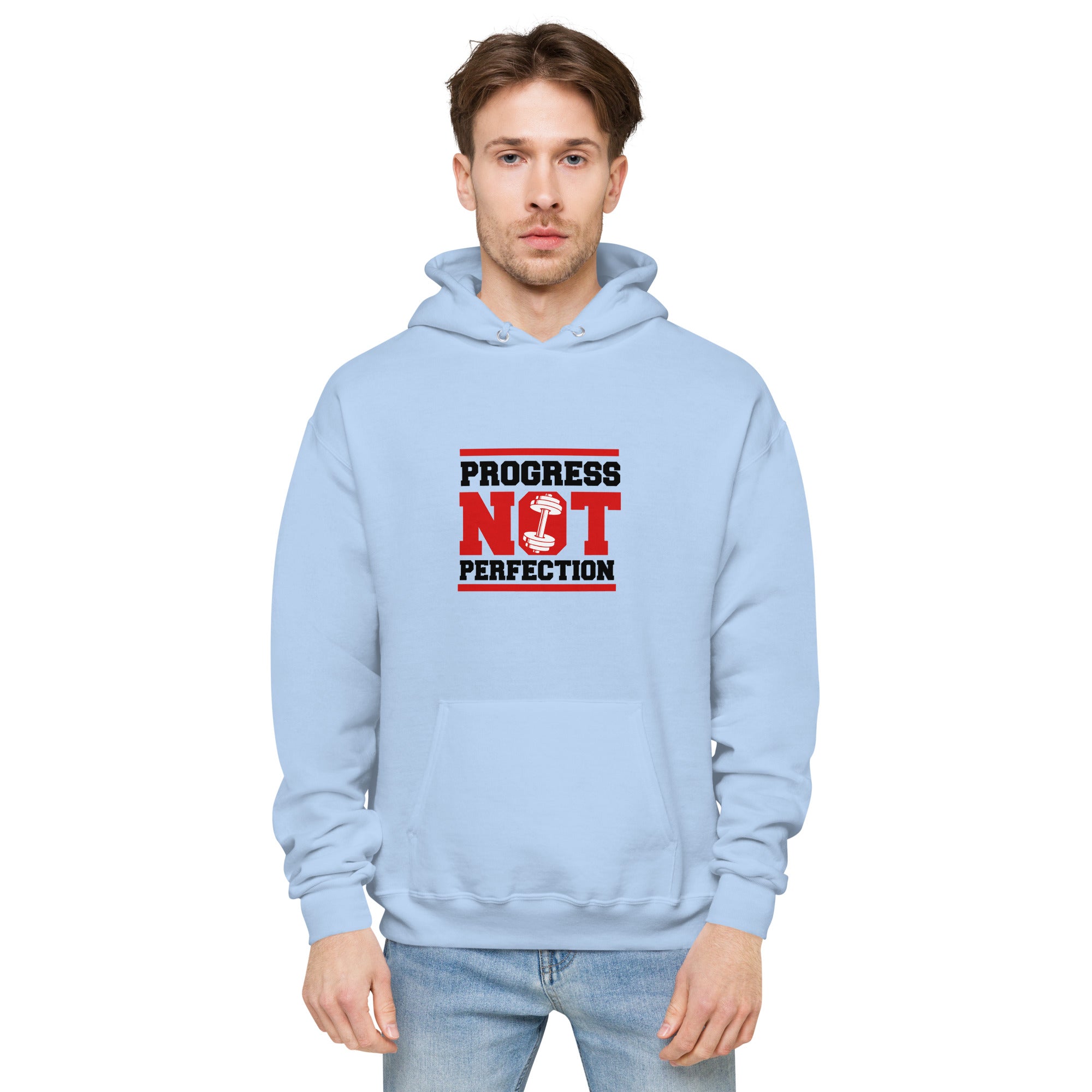 PROGRESS NOT PERFECTION - Unisex fleece hoodie