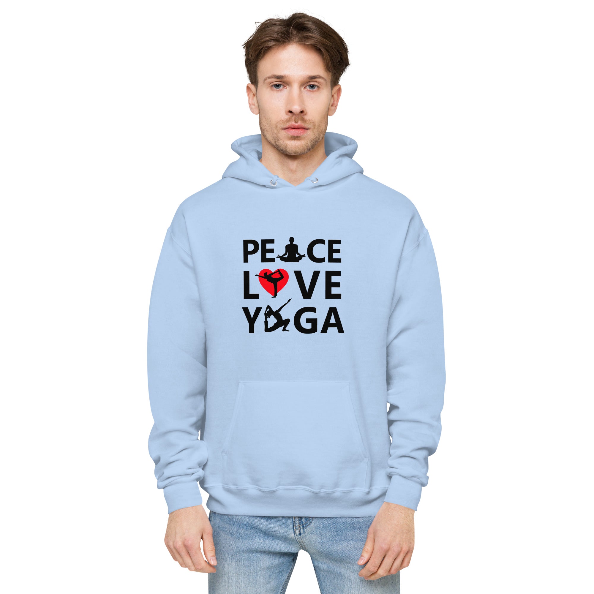 PEACE LOVE YOGA - Unisex fleece hoodie