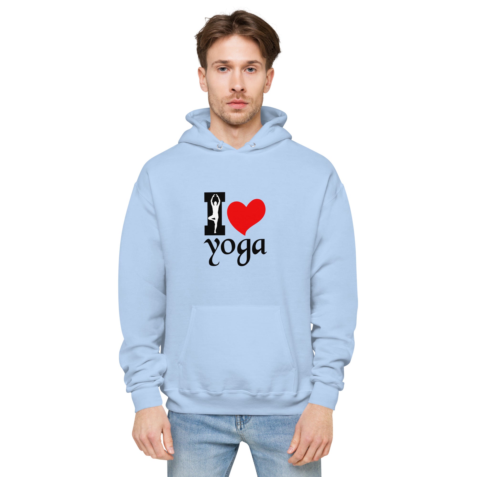 I LOVE YOGA - Unisex fleece hoodie