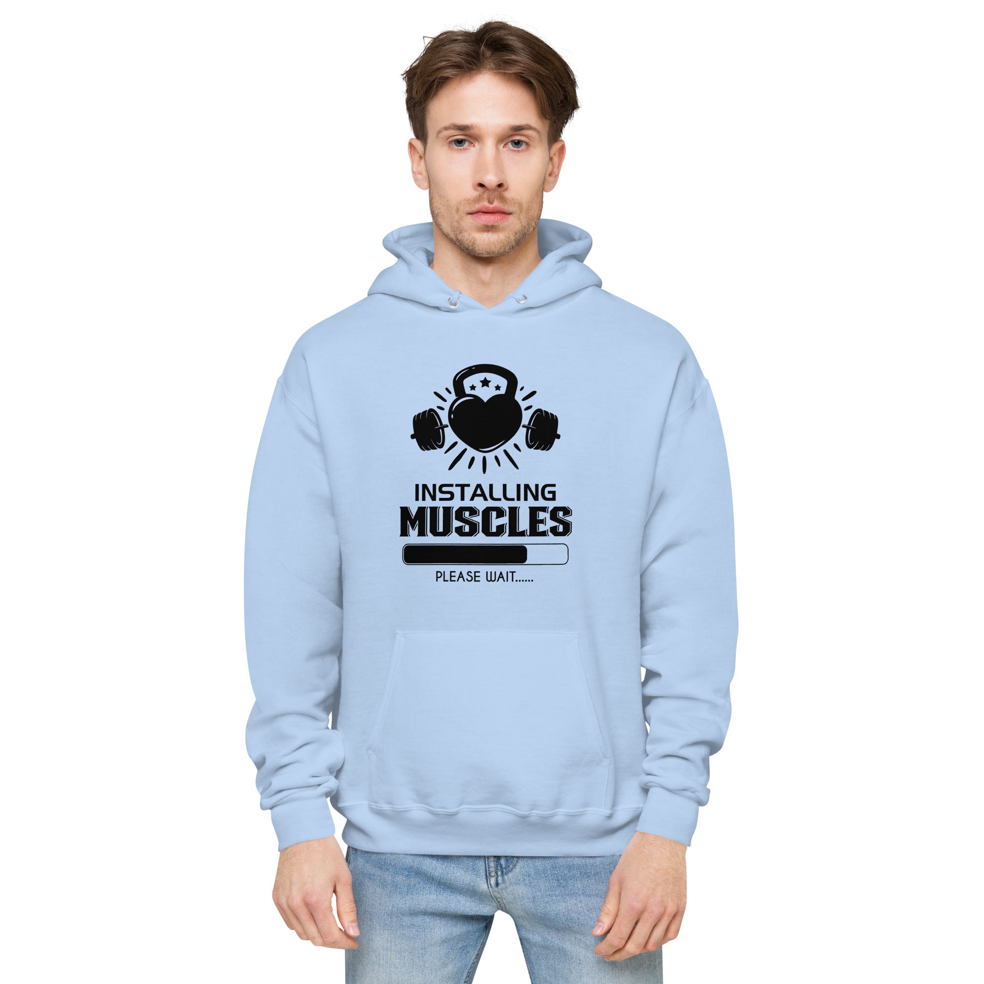 INSTALLING MUSCLES - Unisex fleece hoodie