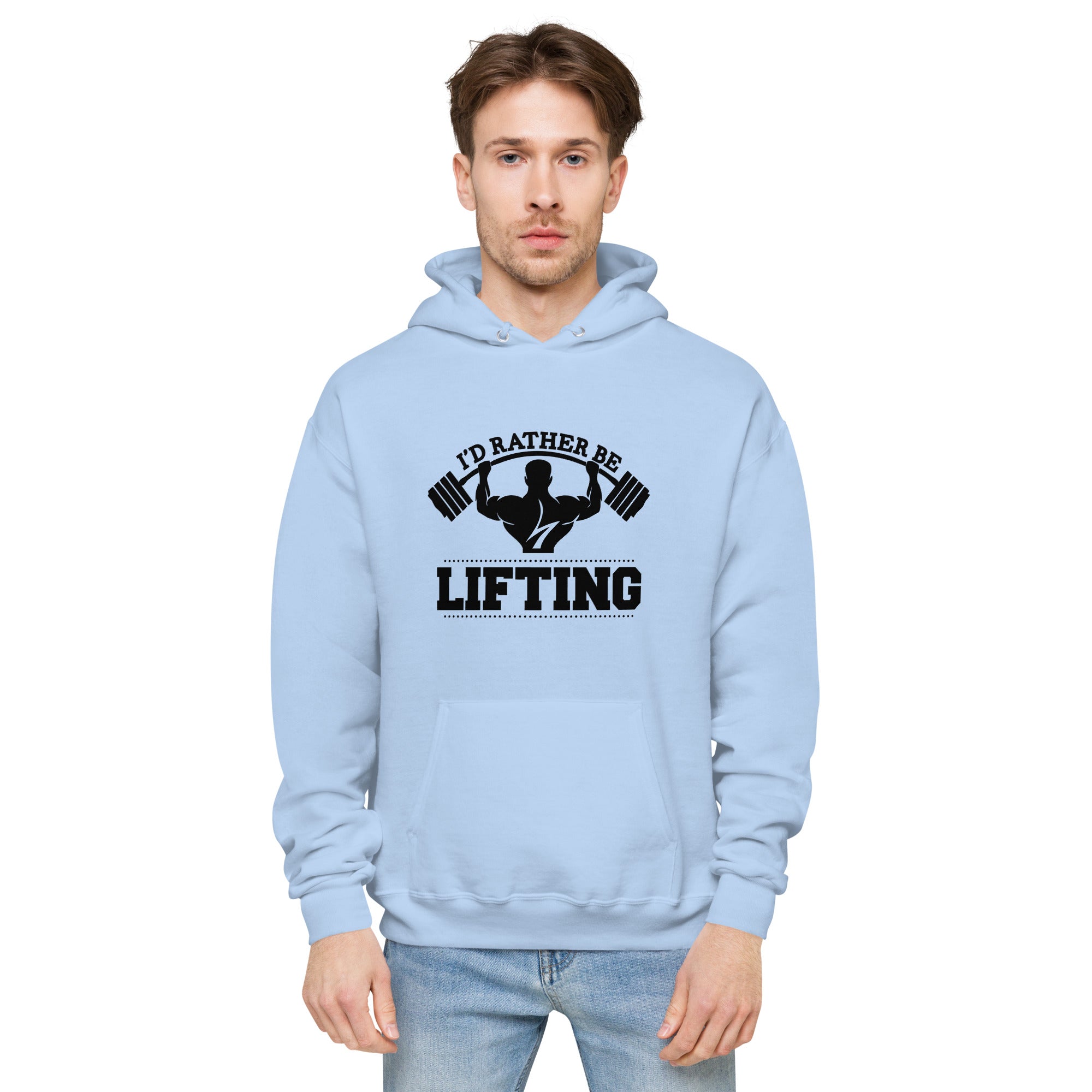 I'D RATHER BE LIFTING - Unisex fleece hoodie
