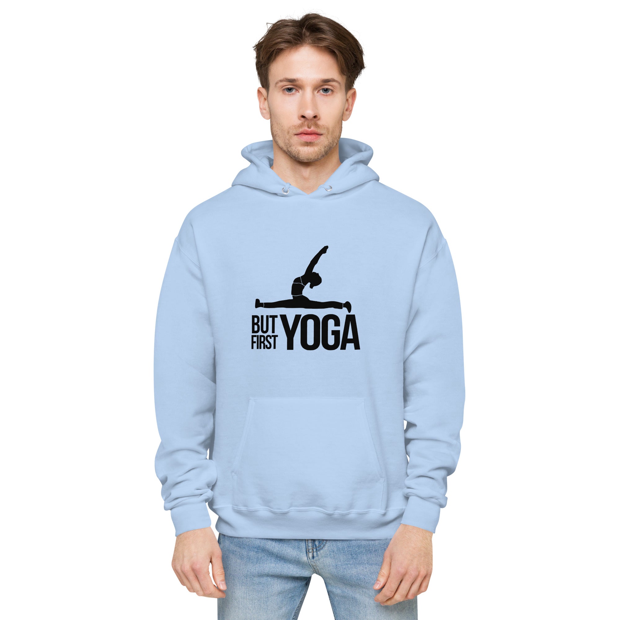 BUT FIRST YOGA - Unisex fleece hoodie