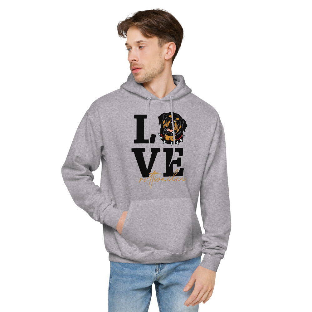 LOVE ROTTWEILER - Unisex fleece hoodie