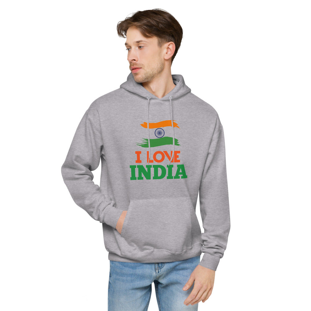 I LOVE INDIA - unisex fleece hoodie