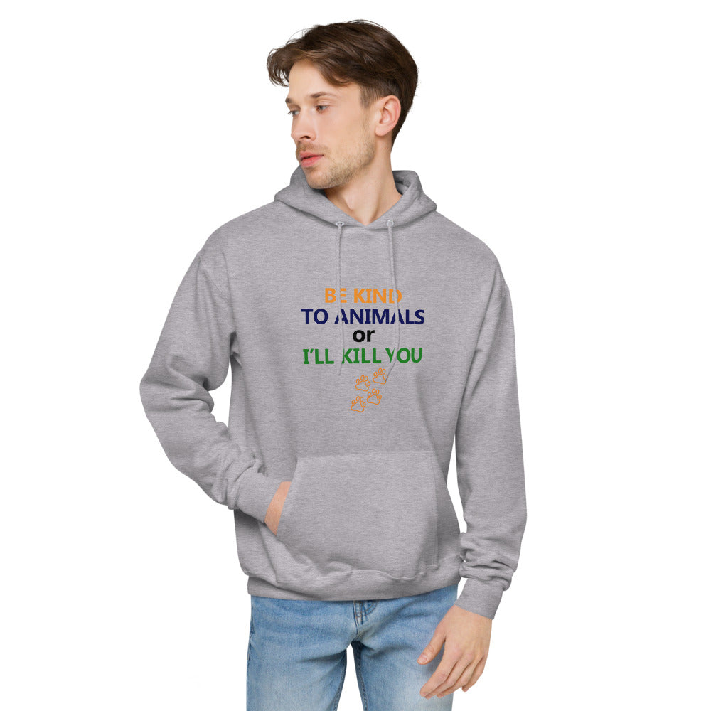 BE KIND TO ANIMALS - unisex fleece hoodie