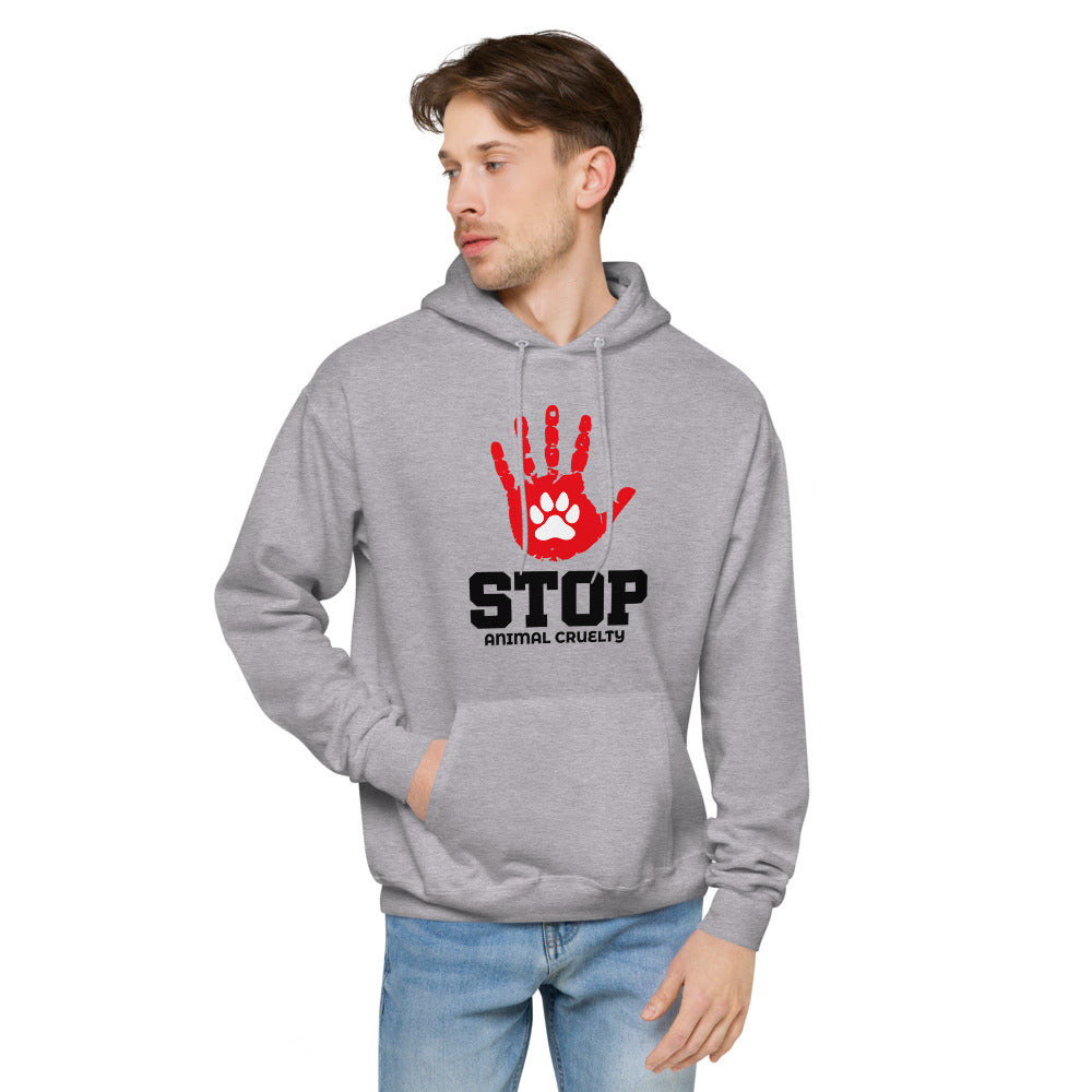 STOP ANIMAL CRUELTY - unisex fleece hoodie