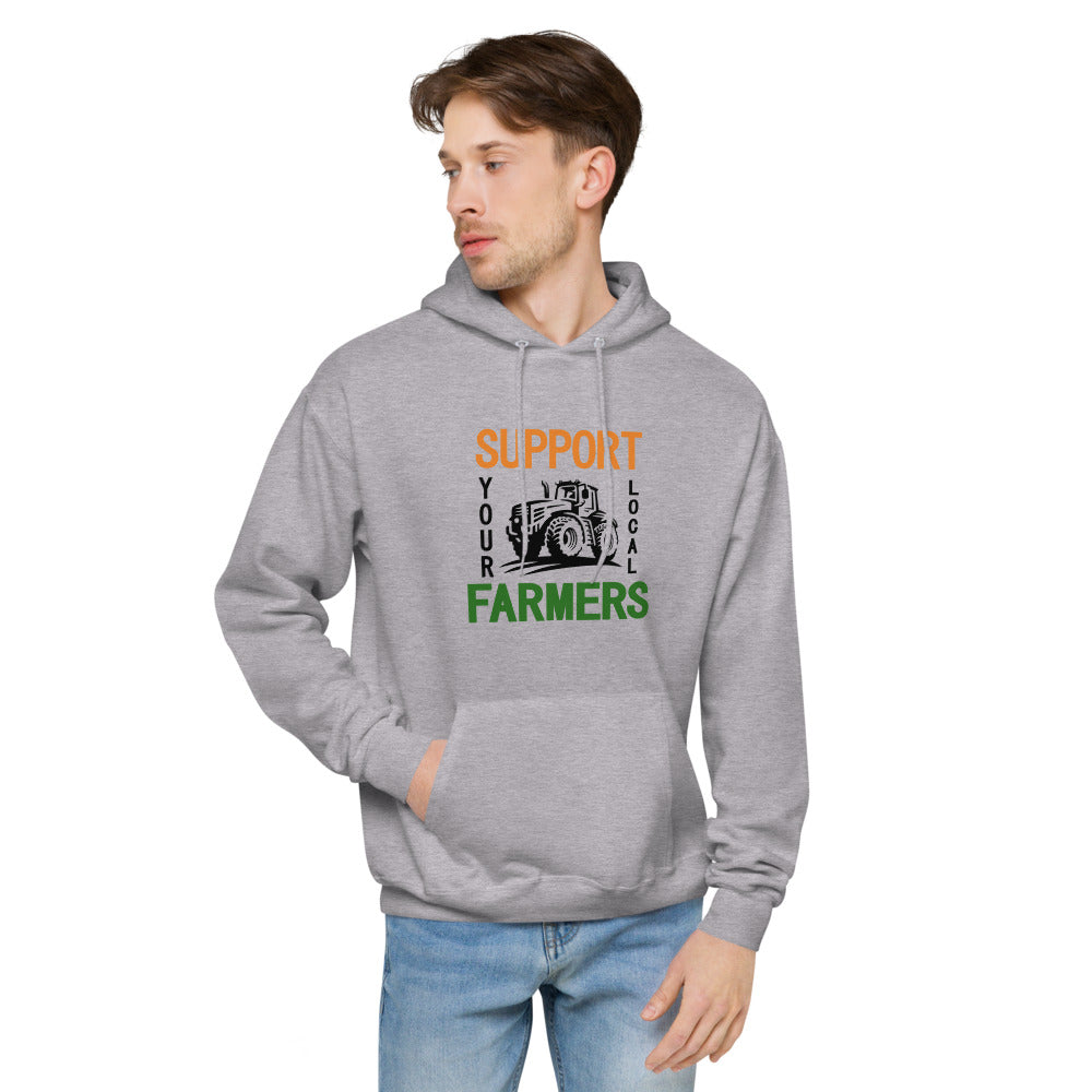 SUPPORT YOUR LOCAL FARMERS - unisex fleece hoodie