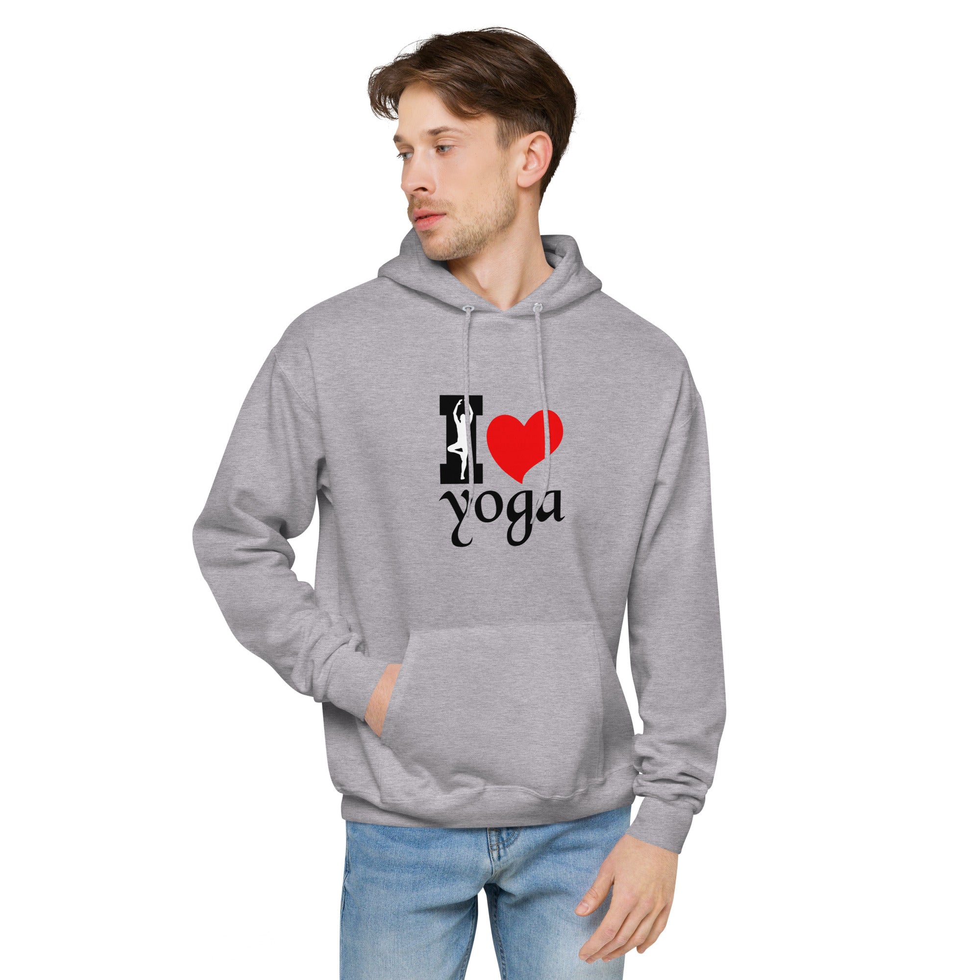 I LOVE YOGA - Unisex fleece hoodie