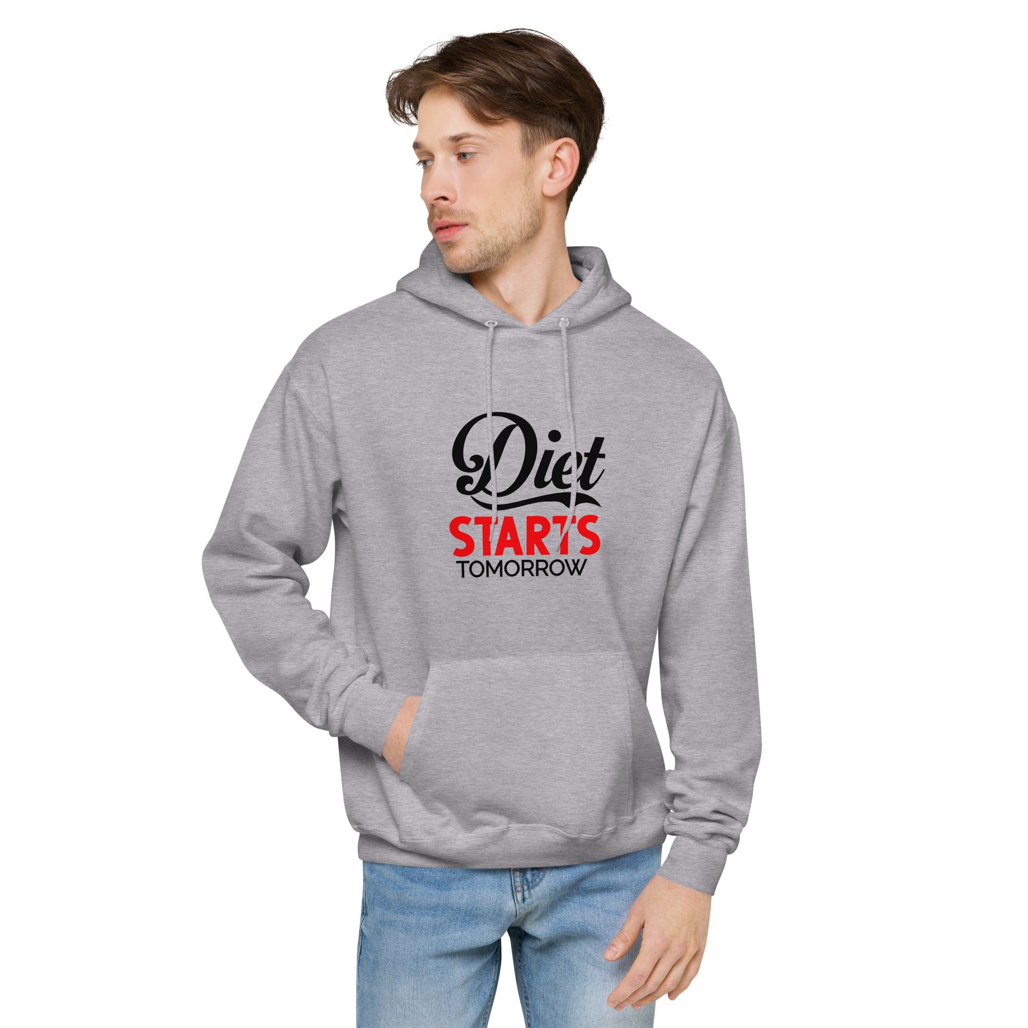DIET STARTS TOMORROW - Unisex fleece hoodie