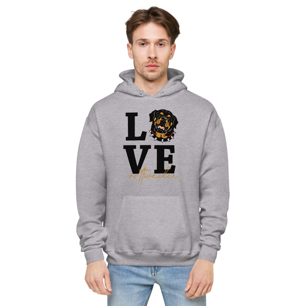 LOVE ROTTWEILER - Unisex fleece hoodie