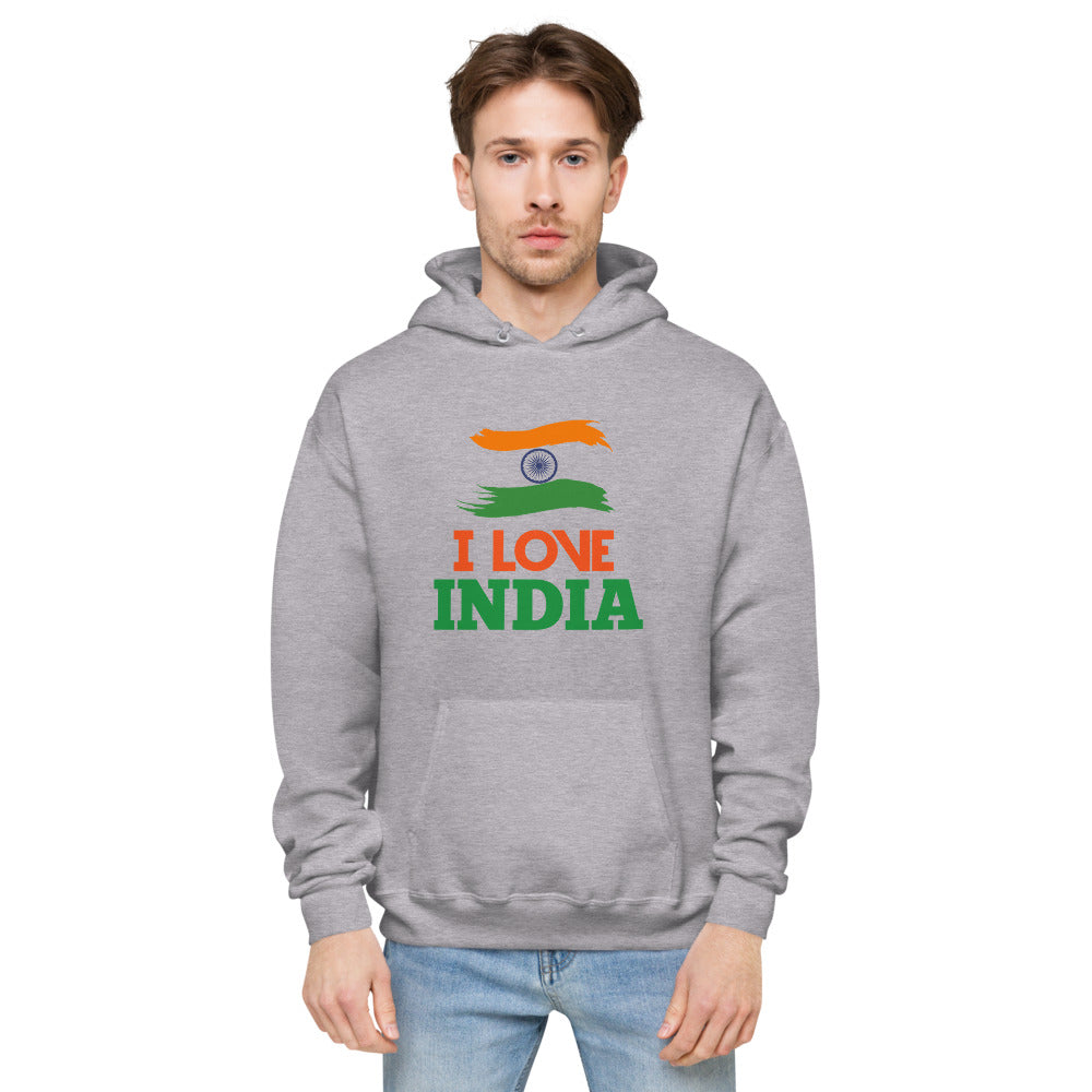 I LOVE INDIA - unisex fleece hoodie