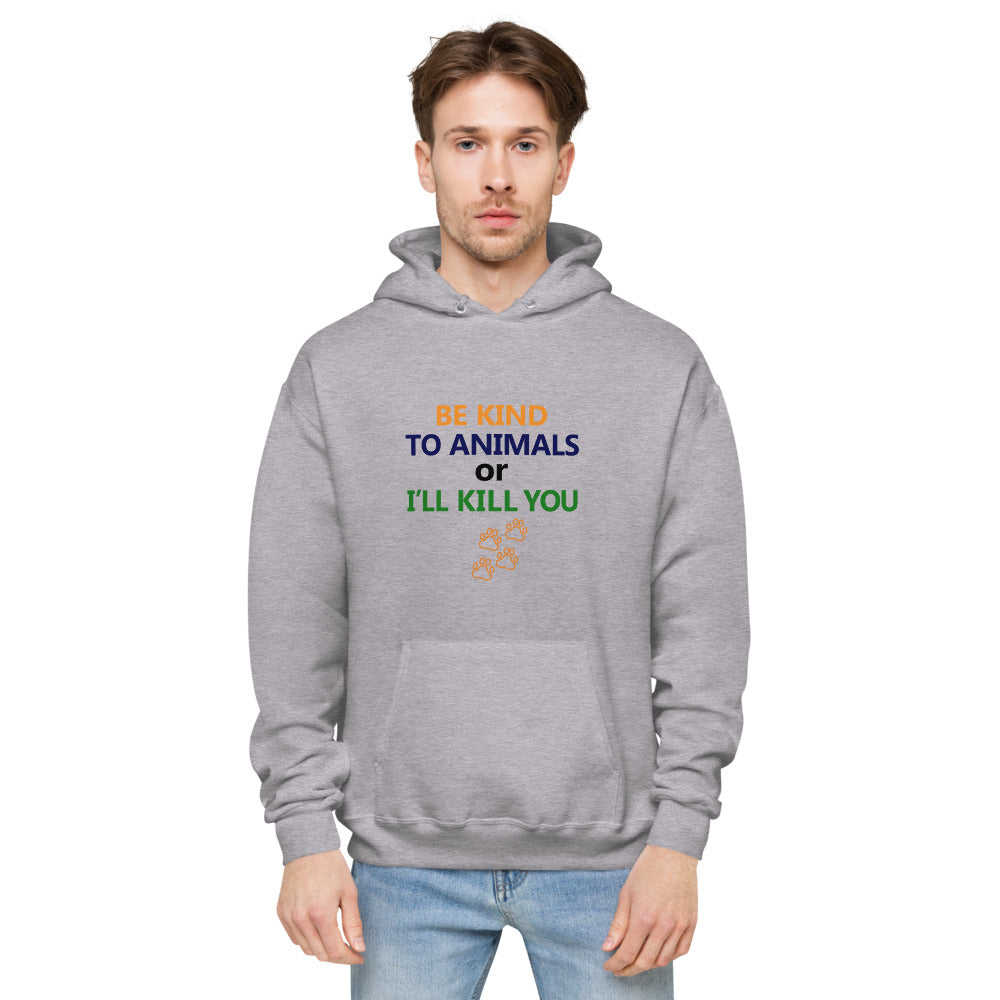 BE KIND TO ANIMALS - unisex fleece hoodie