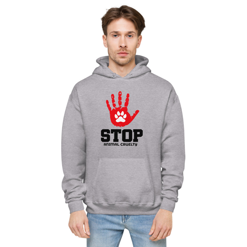 STOP ANIMAL CRUELTY - unisex fleece hoodie