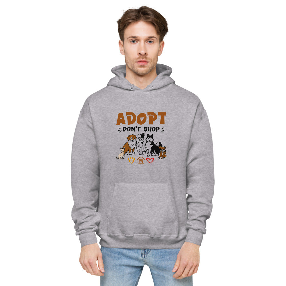 ADOPT DON'T SHOP - unisex fleece hoodie