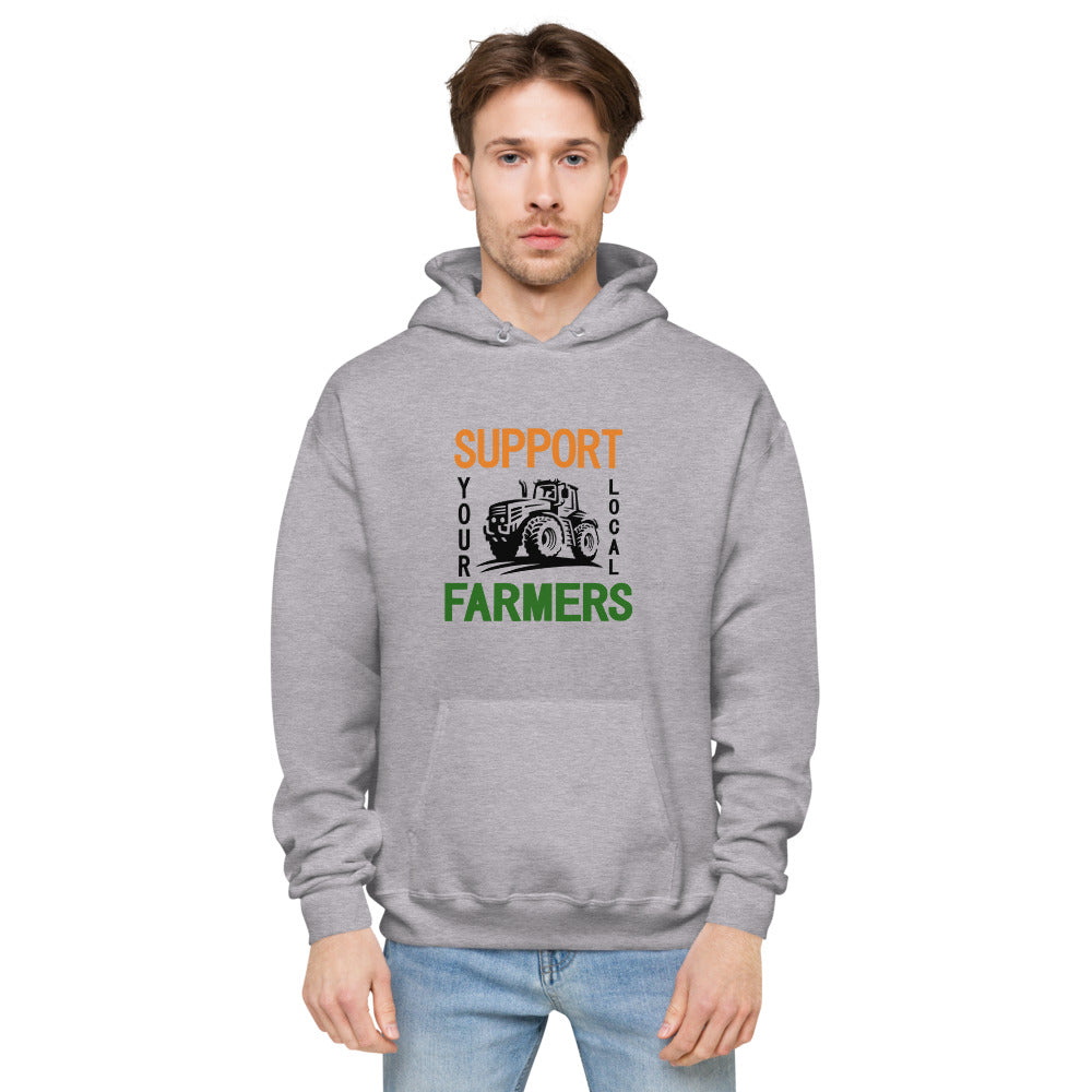 SUPPORT YOUR LOCAL FARMERS - unisex fleece hoodie