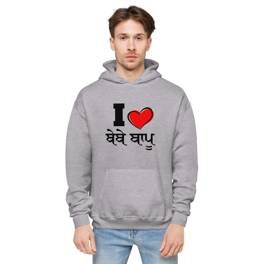 I LOVE BEBE BAPPU - Unisex fleece hoodie