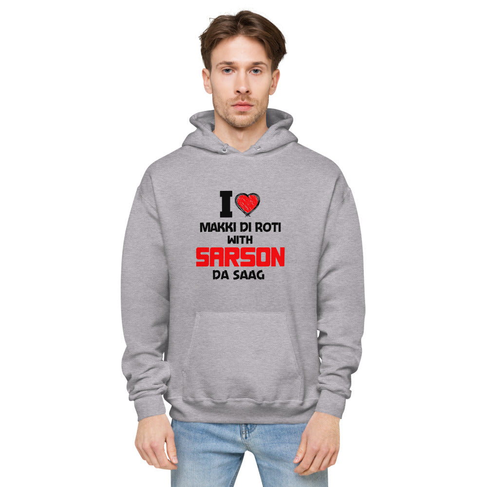 I LOVE MAKKI DI ROTI - Unisex fleece hoodie