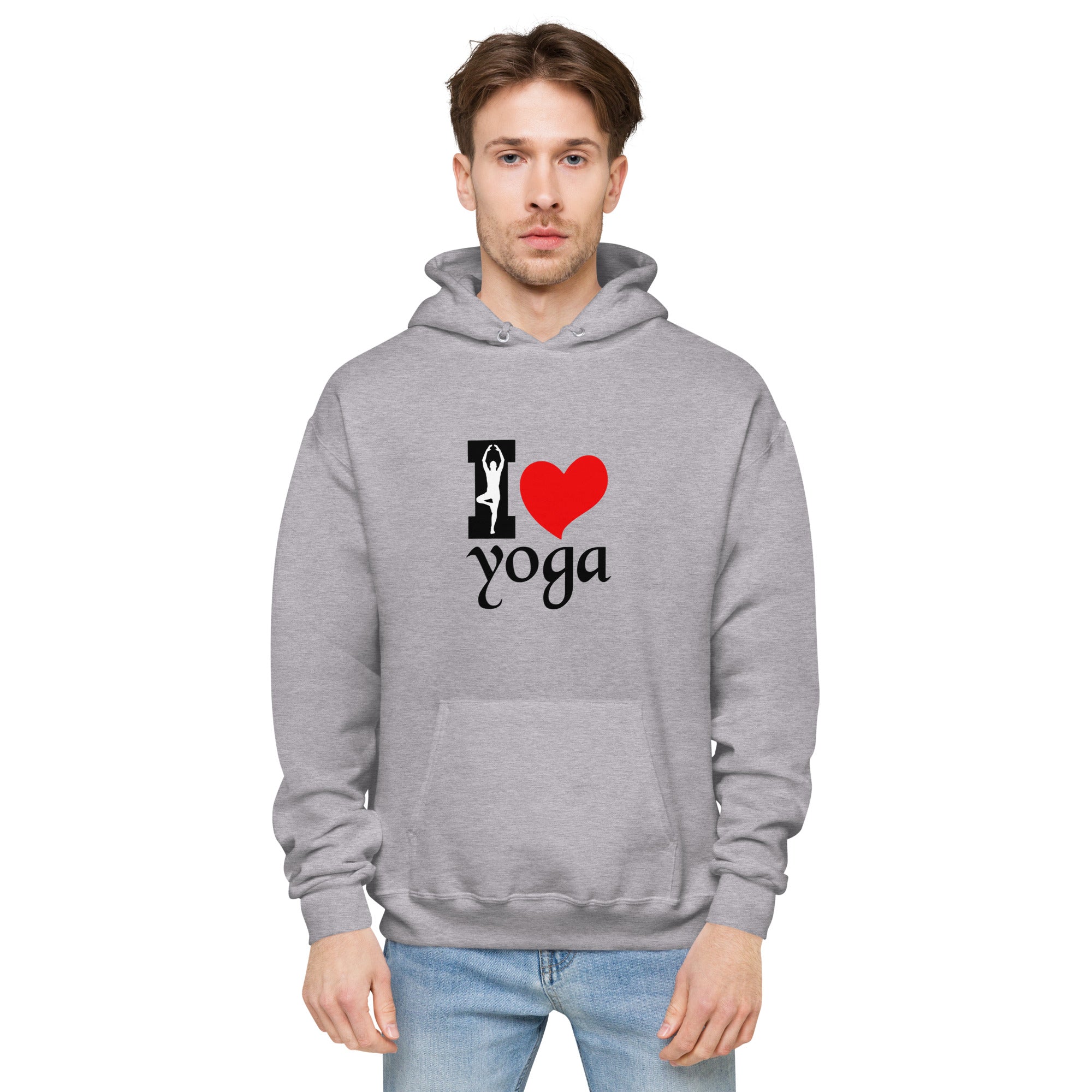 I LOVE YOGA - Unisex fleece hoodie