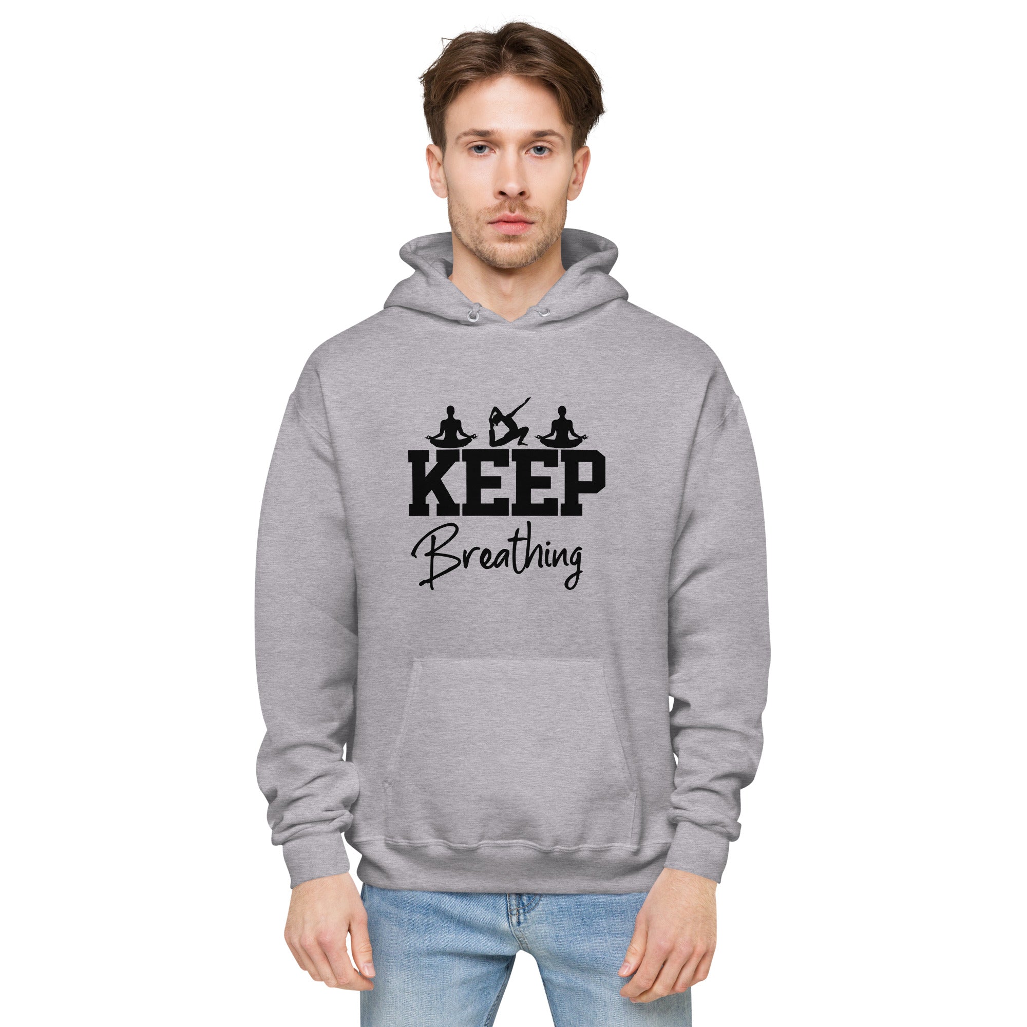 KEEP BREATHING - Unisex fleece hoodie