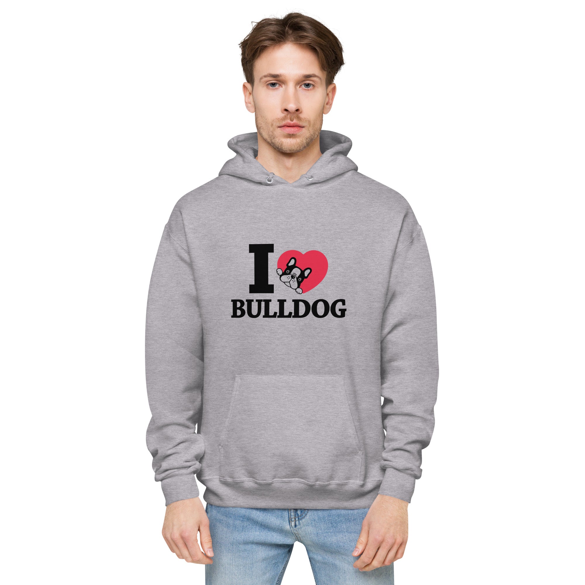 I LOVE BULLDOG - Unisex fleece hoodie