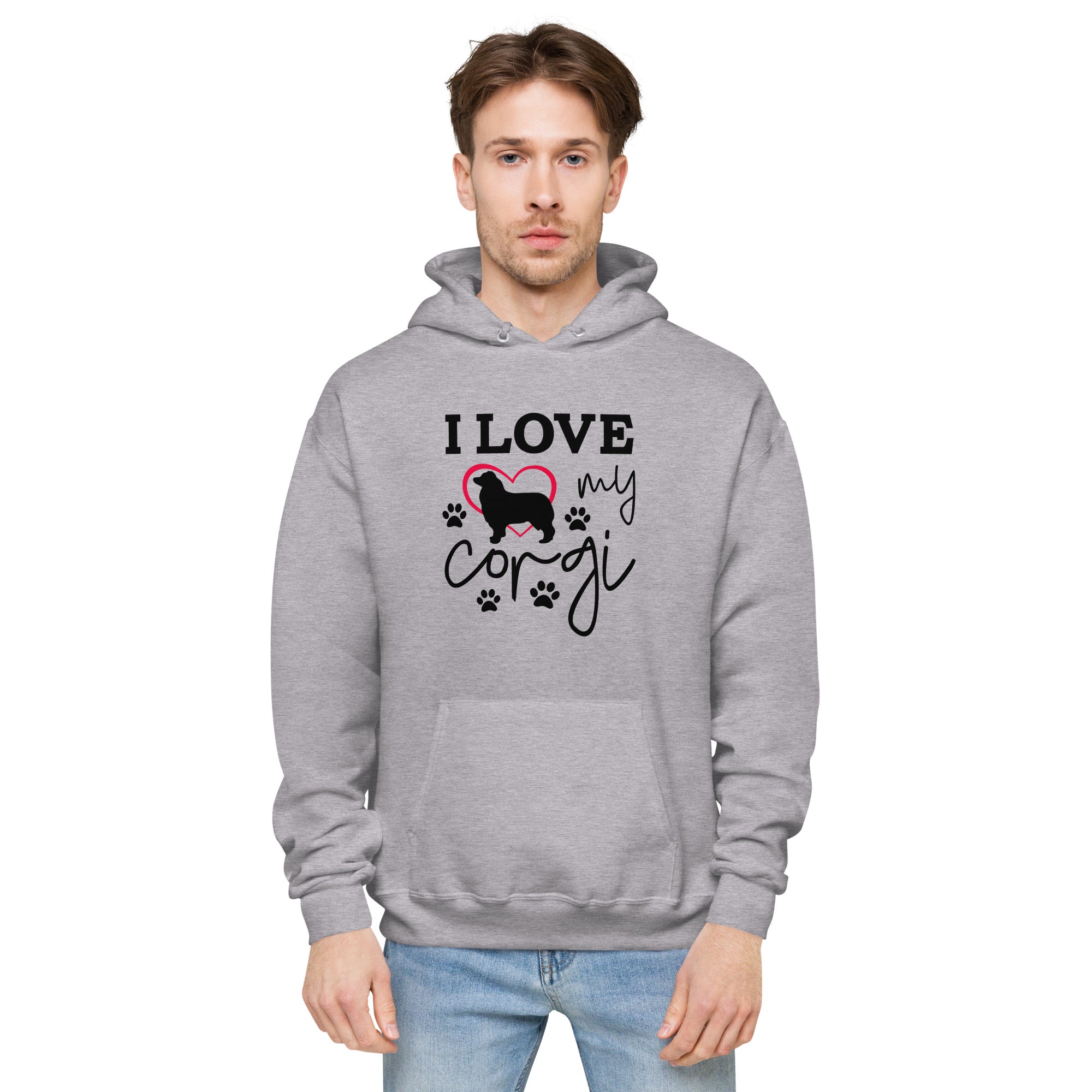 I LOVE MY CORGI - Unisex fleece hoodie