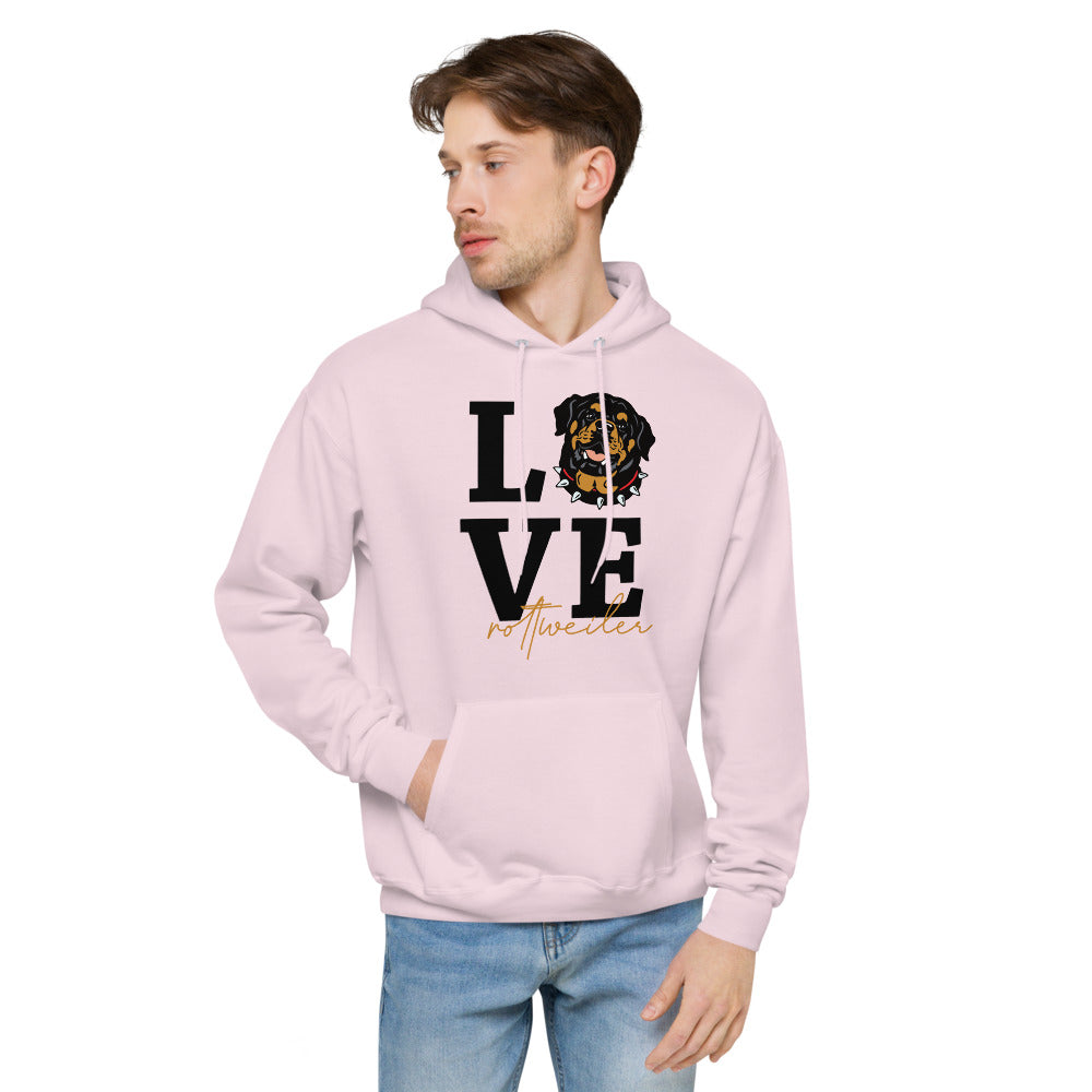 LOVE ROTTWEILER - Unisex fleece hoodie