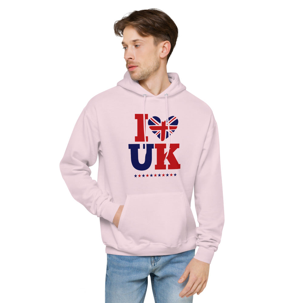 I LOVE UK - unisex fleece hoodie