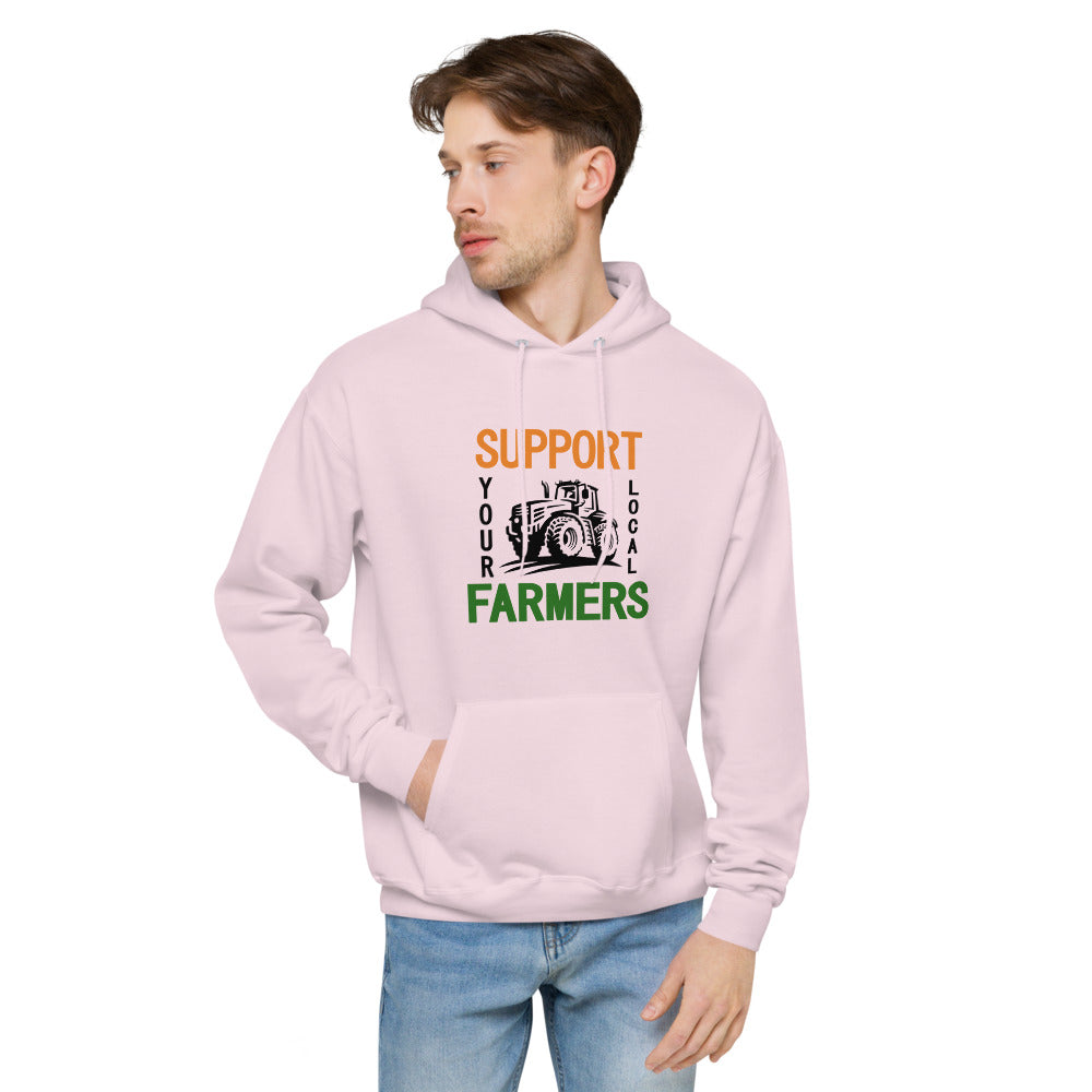 SUPPORT YOUR LOCAL FARMERS - unisex fleece hoodie