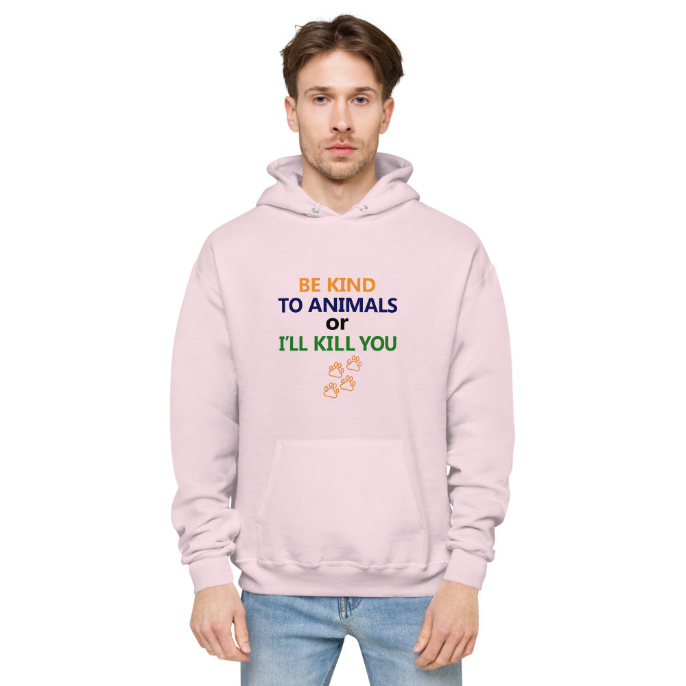 BE KIND TO ANIMALS - unisex fleece hoodie