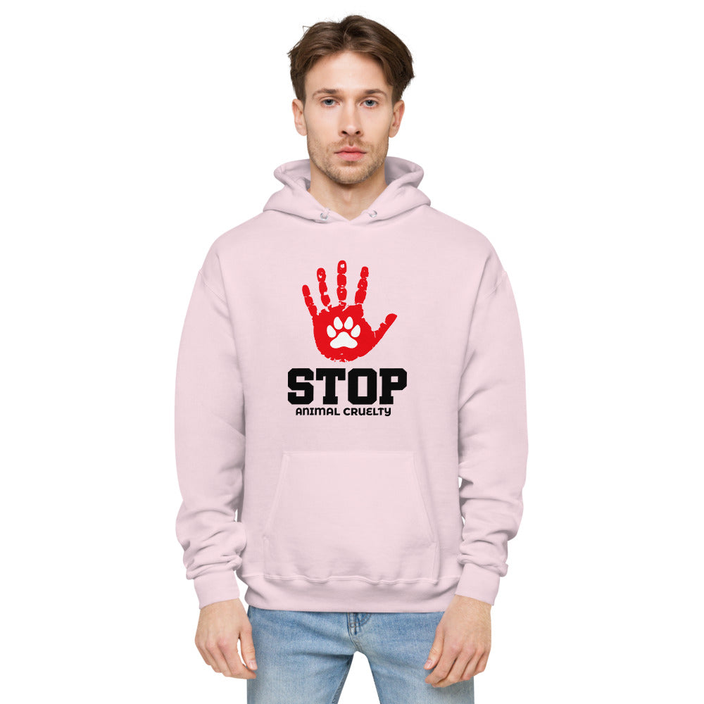 STOP ANIMAL CRUELTY - unisex fleece hoodie