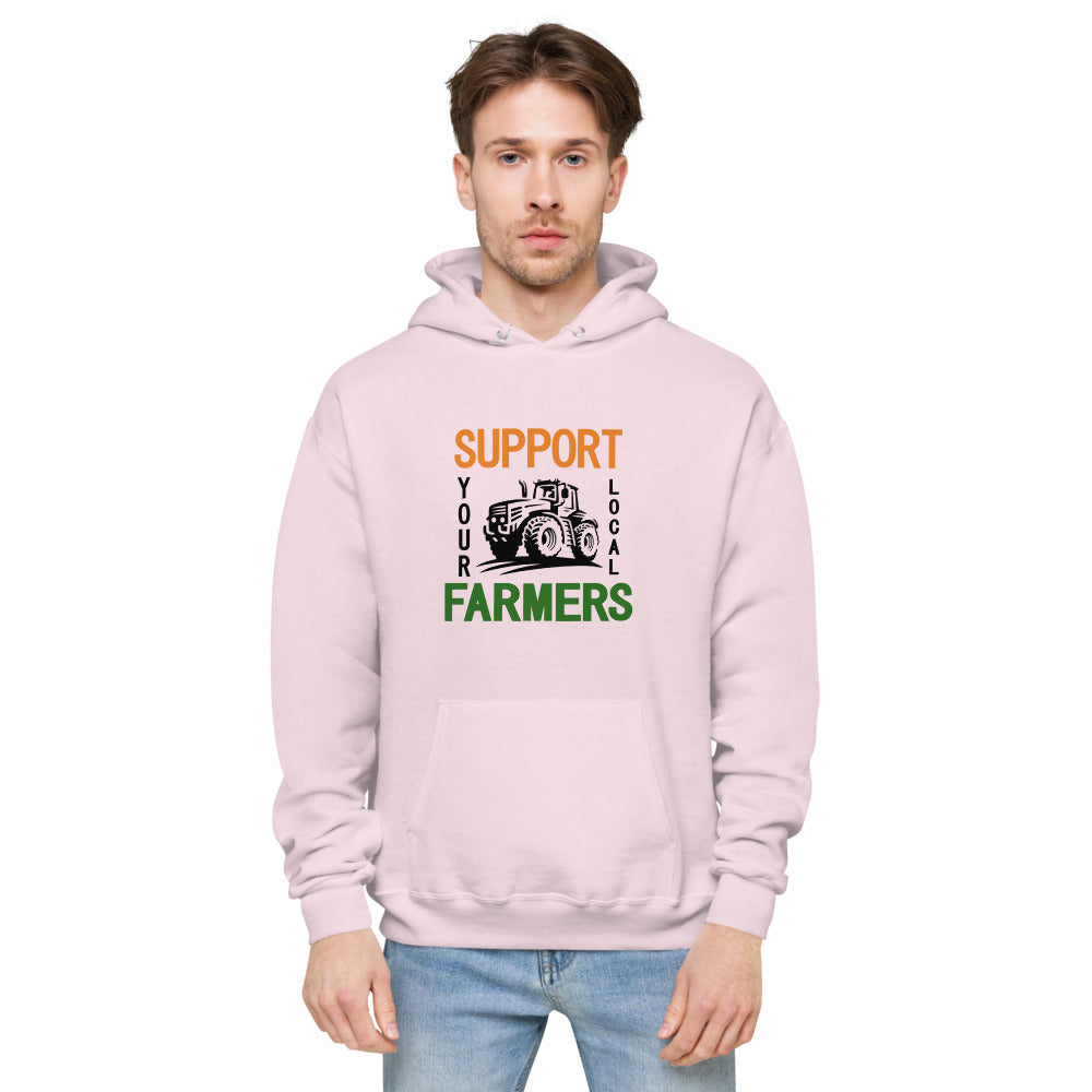 SUPPORT YOUR LOCAL FARMERS - unisex fleece hoodie