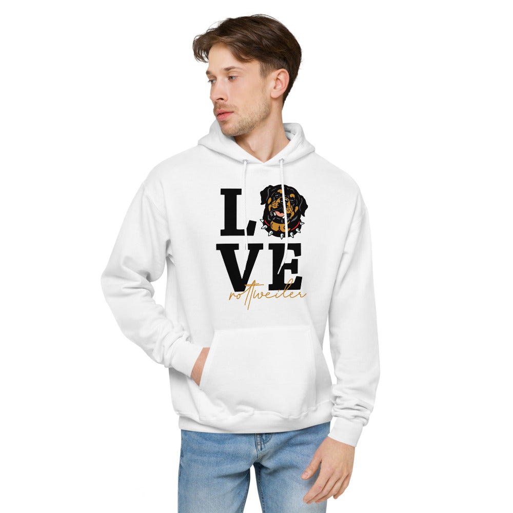 LOVE ROTTWEILER - Unisex fleece hoodie