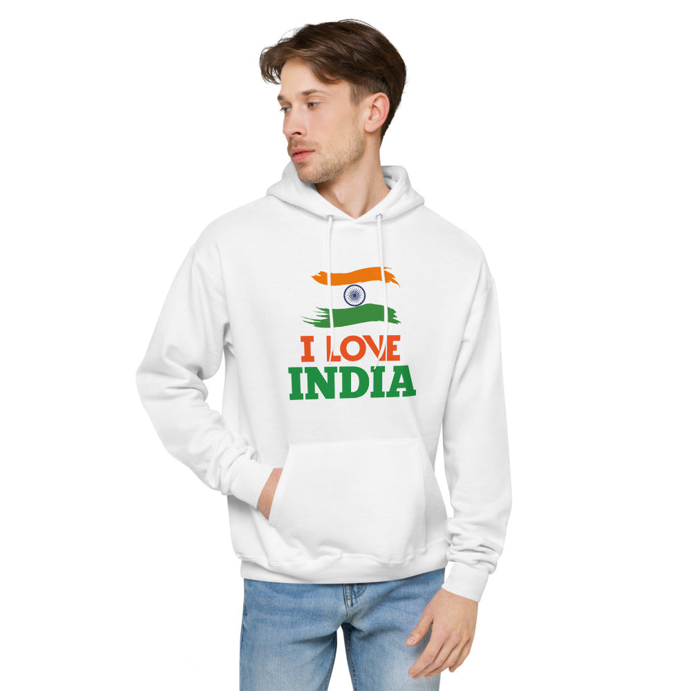 I LOVE INDIA - unisex fleece hoodie