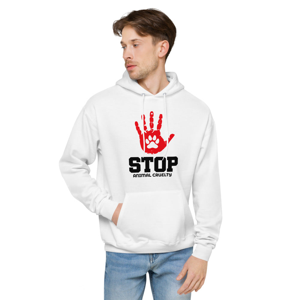 STOP ANIMAL CRUELTY - unisex fleece hoodie